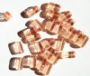 25 11x6mm Transparent Rose Pink Glass Rectangle Beads